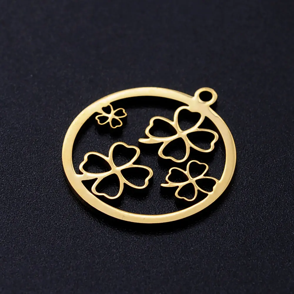 5 шт./лот Изящный цветок ювелирные изделия из нержавеющей стали подвеска сделай