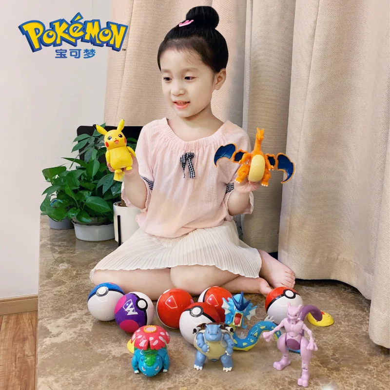 TAKARA TOMY Pokemon Pikachu Poke деформационный шар фигурка героя Mewtwo Charizard Bulbasaur Blastoise Gyarados