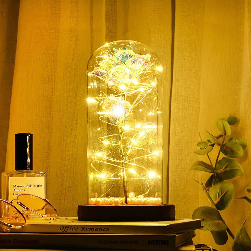 

ZL Valentine's Day Romantic LED Flower Night Motion Lamp Valentine's Rose Light Wedding Day Gift For Lover