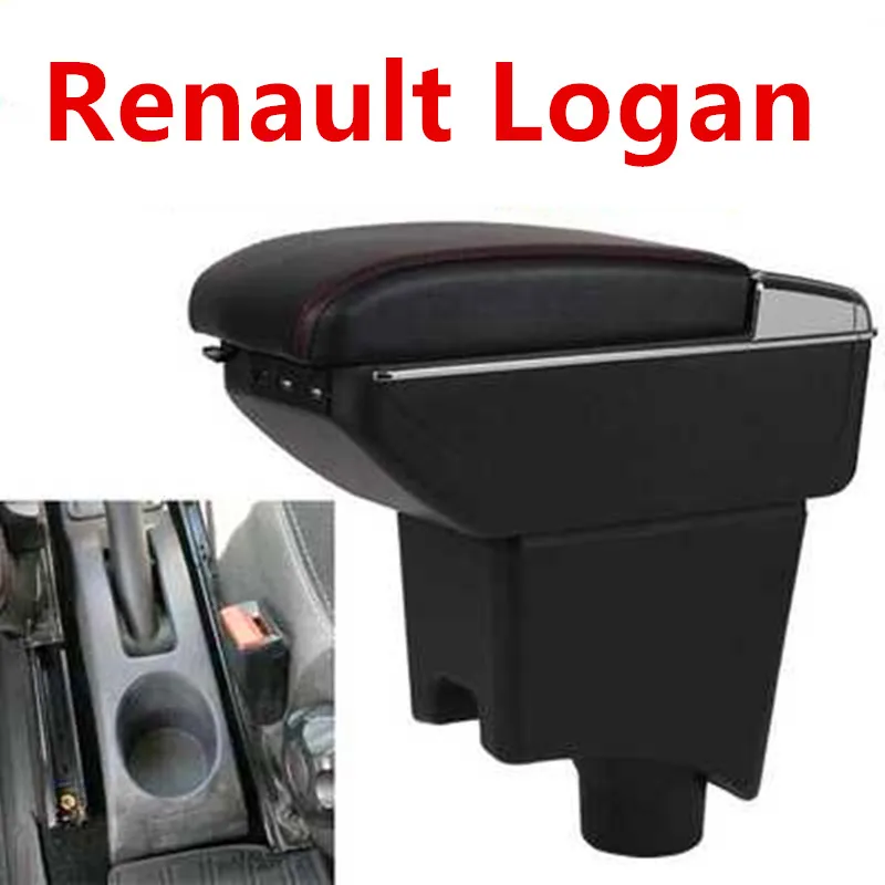 Для Renault Logan подлокотник коробка Logan 1-2 Универсальный Автомобильный центральный подлокотник коробка для хранения Модификация аксессуары