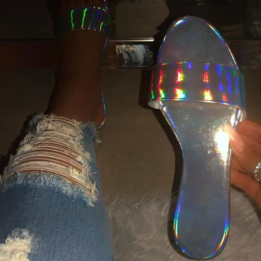 2020 брендовые тапочки для женщин летняя прозрачная пляжная повседневная обувь из