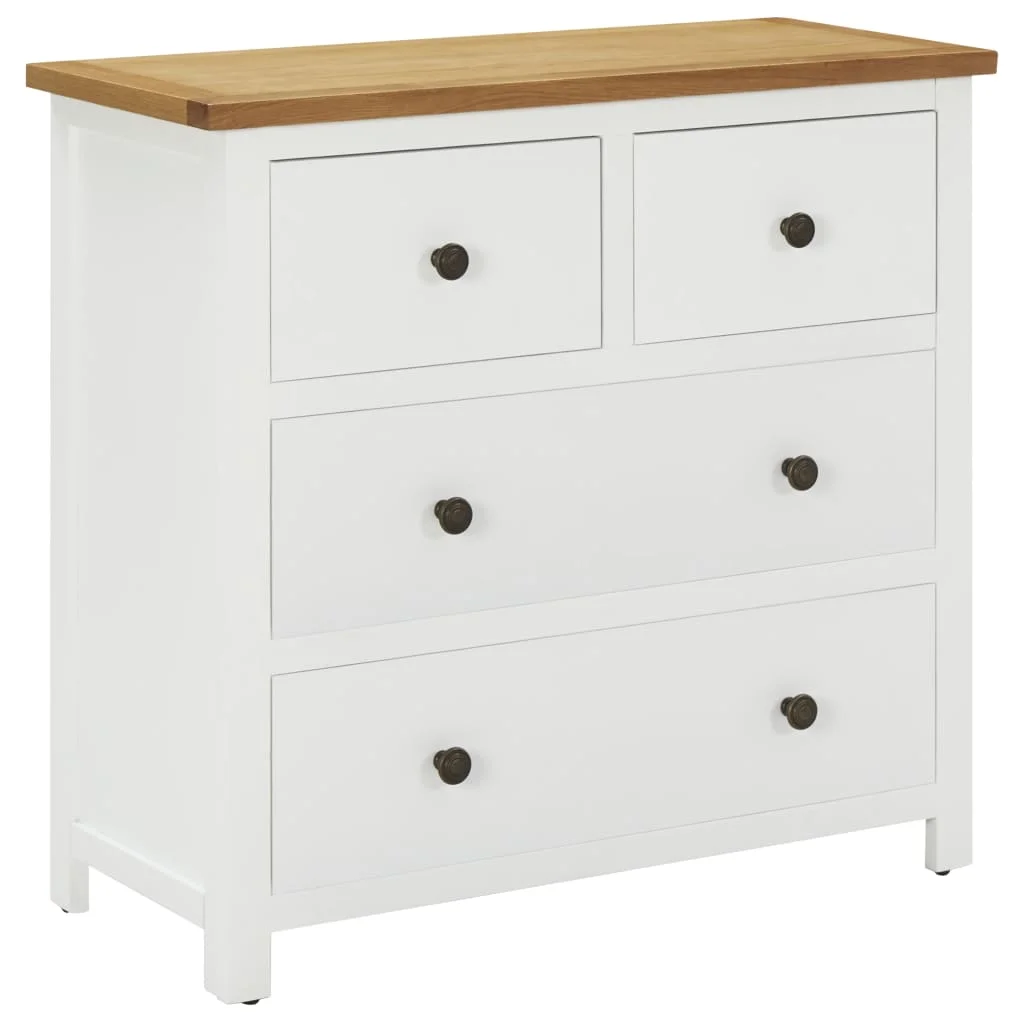 

Chest of Drawers 31.5"x13.8"x29.5" Solid Oak Wood