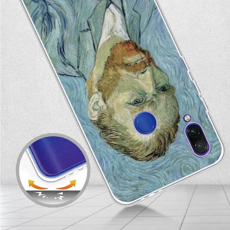 Мягкий прозрачный защитный чехол из ТПУ с изображением подсолнуха Ван Гога