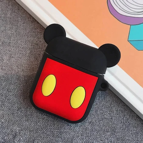 MickeyY Милый мультяшный беспроводной Чехол для наушников для Apple AirPods 2 Силиконовый чехол для зарядки наушников Защитный чехол для AirPods - Цвет: MickeyY