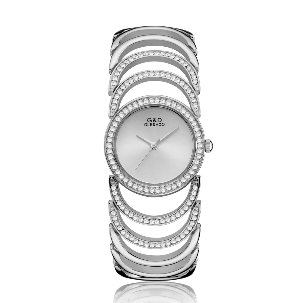 Часы женские кварцевые под розовое золото с кристаллами|feminino|feminino relogio |