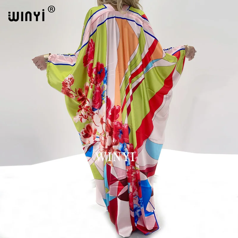 WINYI летнее платье 2021 женский кардиган Стич халат кимоно коктейльное sexcy Boho Макси