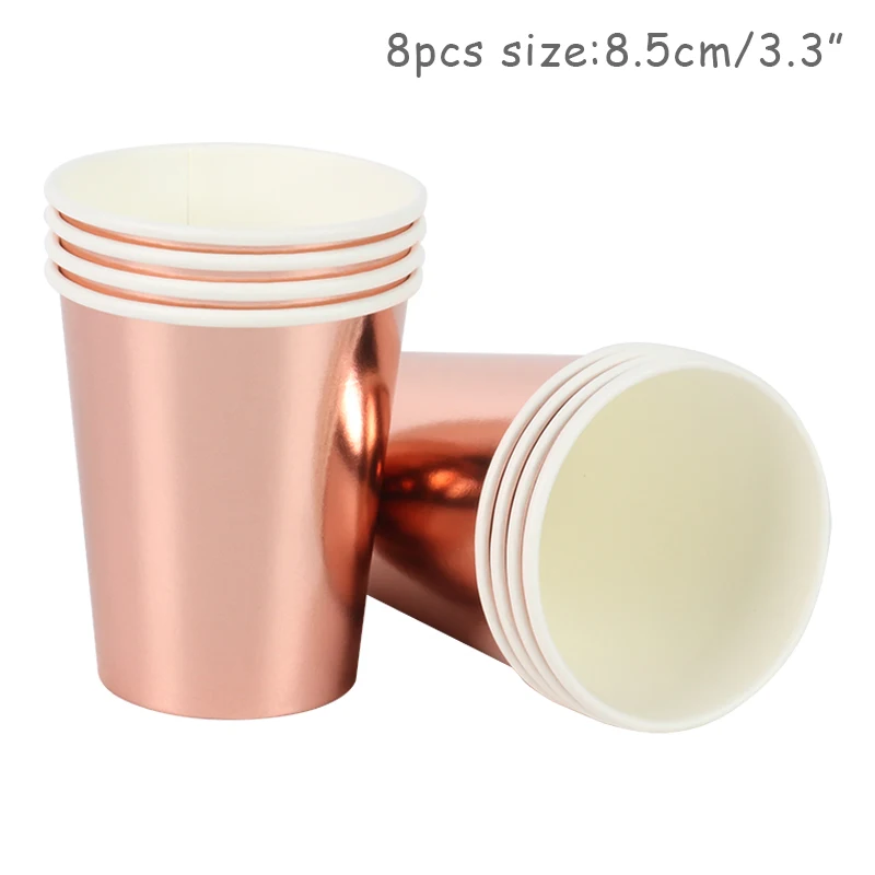 

Rose Gold 18th 20th 30th 40th Happy Birthday Party Decoration Paper Cup Birthday Party Decorations Adult Disposable Tableware