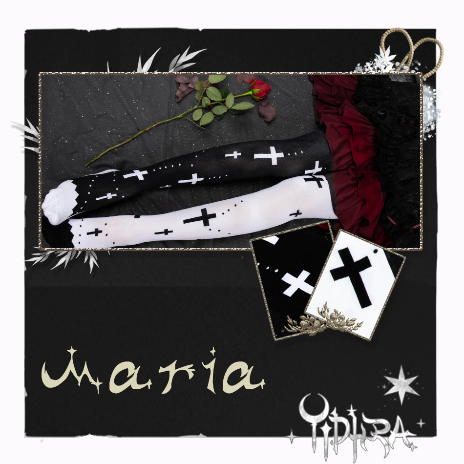 Винтажные трикотажные гольфы в стиле Марии готика с перекрестным узором Осенние