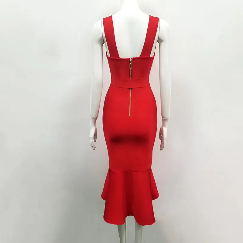 Красный Бандажное платье одежда платья на новый год для 2021 женская обувь