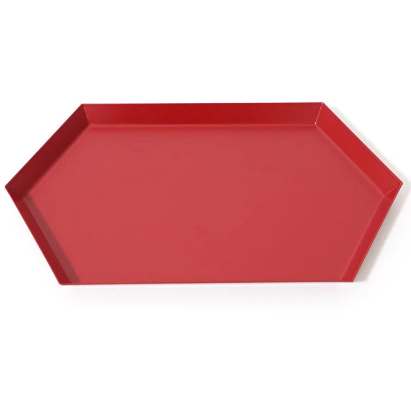 

Polygonal Fruit Tray Combination Storage Tray Nordic Geometric Diamond Metal Hexagonal Jewelry Tray
