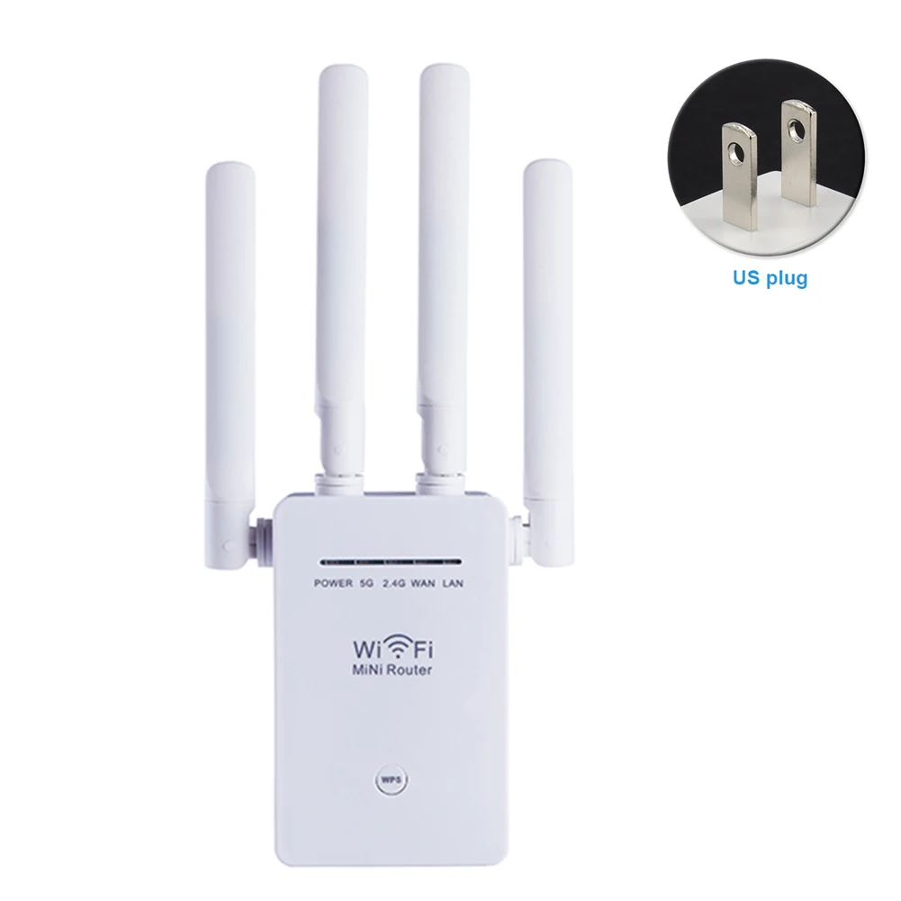1200 Мбит/с Dual Band 5G Беспроводной Wi-Fi репитер мощный роутер Wifi удлинитель антенны