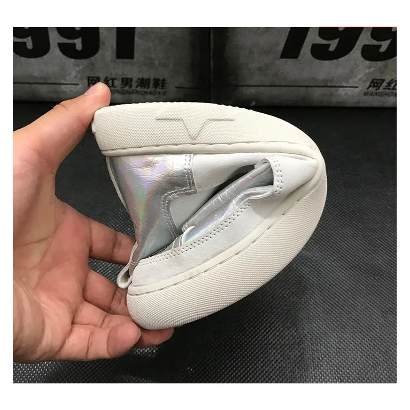 

OVXUAN 2020 Mens Fashion Casual Shoes Men British Style High Quality Short Ankle Boots Purple Bottom Trend Rubber Shoes for Man