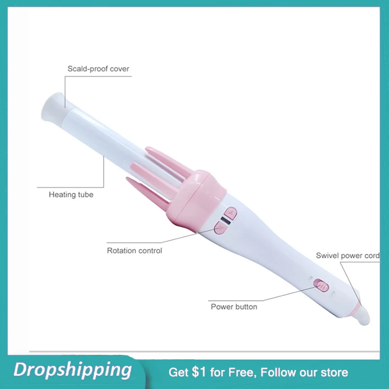 Автоматические щипцы для завивки волос турмалиновые керамические волнистые