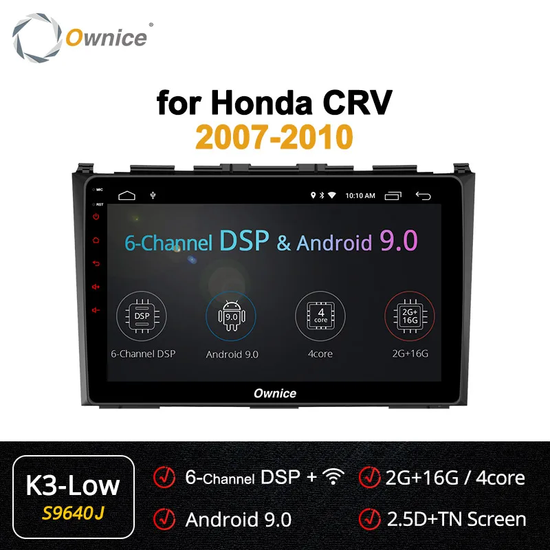 S9640 K3-Low Ownice 360 Panorama k3 k5 k6 Car DVD GPS android9.0 for Honda CR-V 3 2006 2007 2008 2009 2010 2011 Video Radio DSP 4G LTE SPDIF - Цвет: S9640 K3-Low