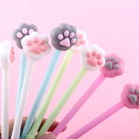 40pcs japanese students creative cute cat pink claw kawaii school supplies stationery gel pens