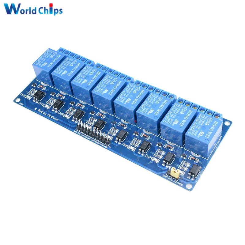 Плата релейного модуля Smart Electronics 5 В 8 каналов щит с оптроном для Arduino ARM PIC AVR DSP Diy MCU