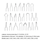 Пирографический наконечник, 23 шт.лот, металлический сплав, высокое сопротивление, диаметр 1 мм, выжигание по дереву, сменный наконечник для резьбы