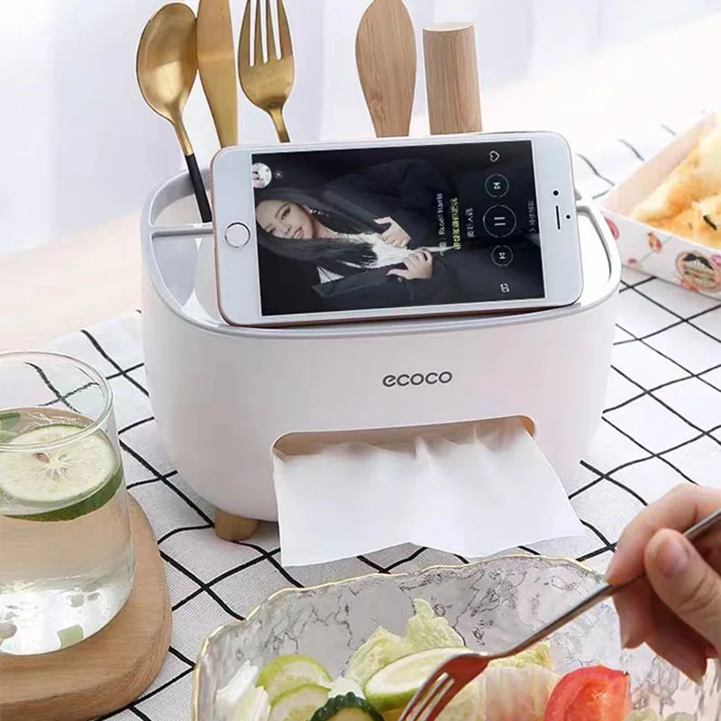 

Multifunctional Paper Boxes Living Room Tea Table Escritorio Lovely Creative Household Items Remote Control Plastic Tissue Box