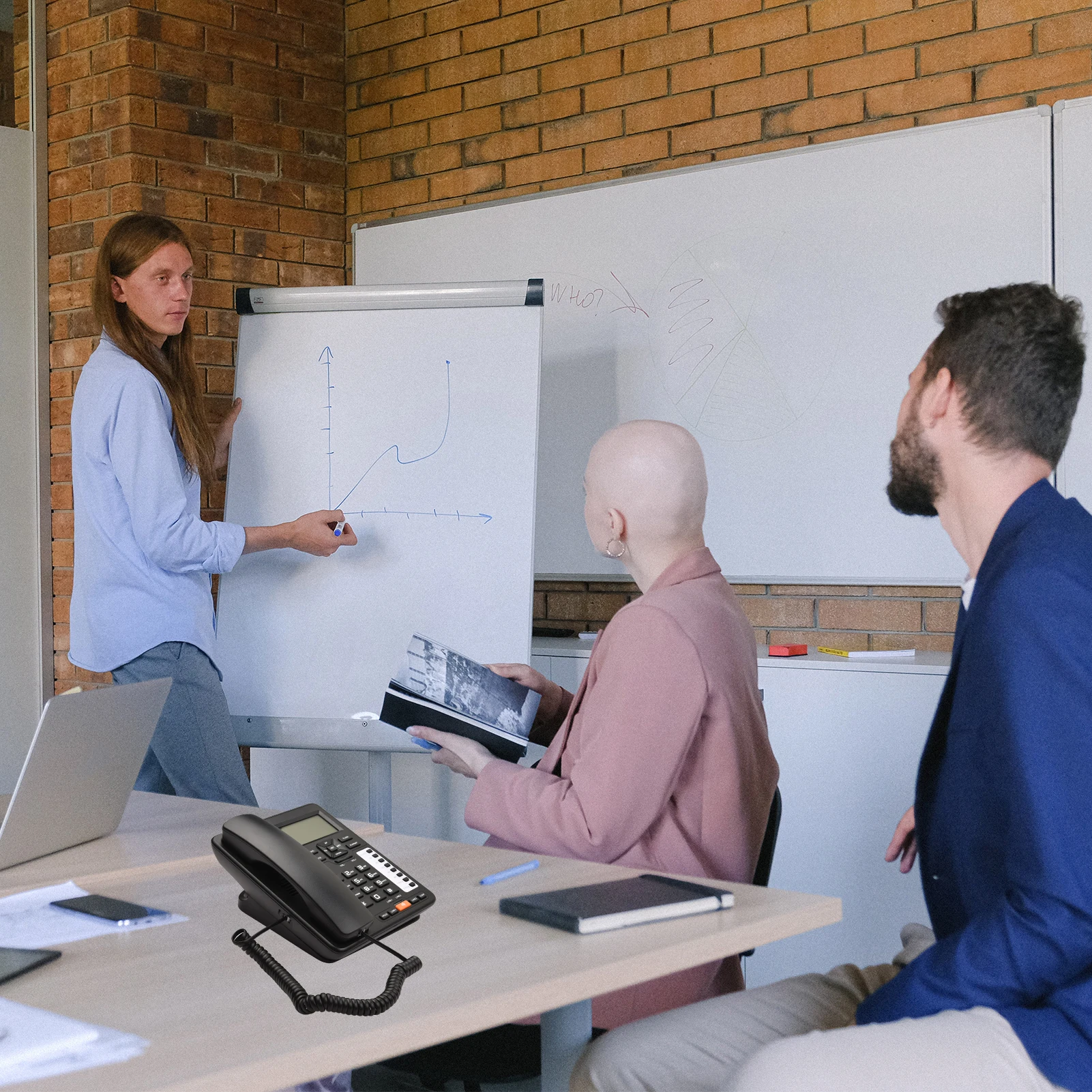 2-линейный настольный проводной телефон OR6400 с системой ответа Идентификатор