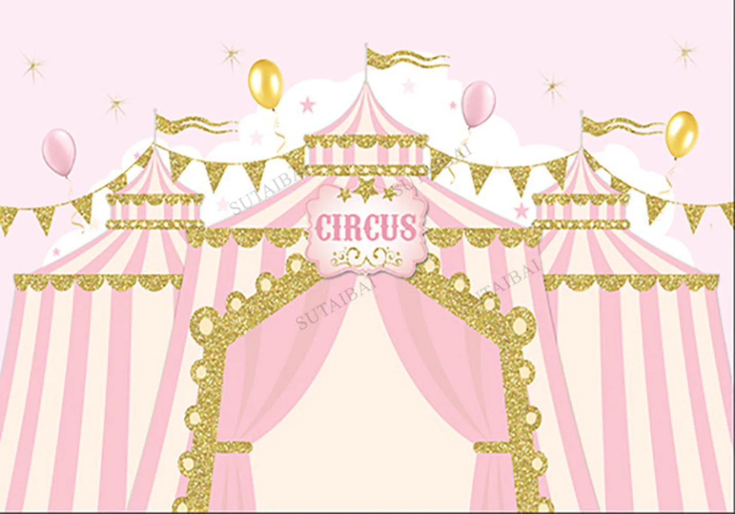

Circus Carnival Balloon Banner Children Birthday Photography Background Baby Shower Photo Shoot Photo Backdrop Studio