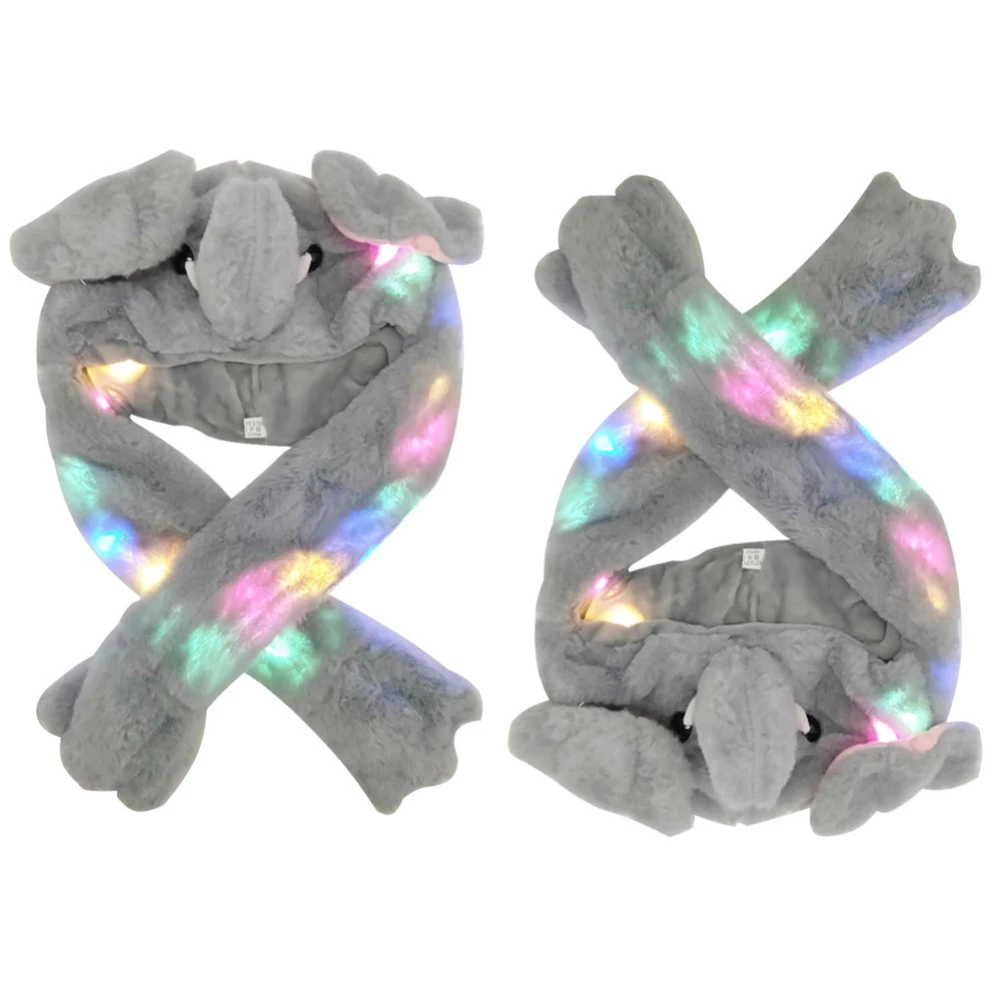 Новый милый коралловый флис Хэллоуин Рождество Пасхальный слон свет тела плюш