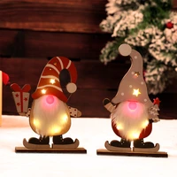 christmas glowing santa claus ornaments led cartoon old man table decorations festival holiday supplies home christmas gifts