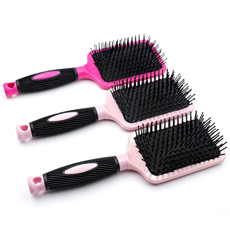 

1 Piece / 7 Styles Pattern Anti-static Hair Salon Hair Cushion Massage Brush Non-slip Handle Air Cushion Comb