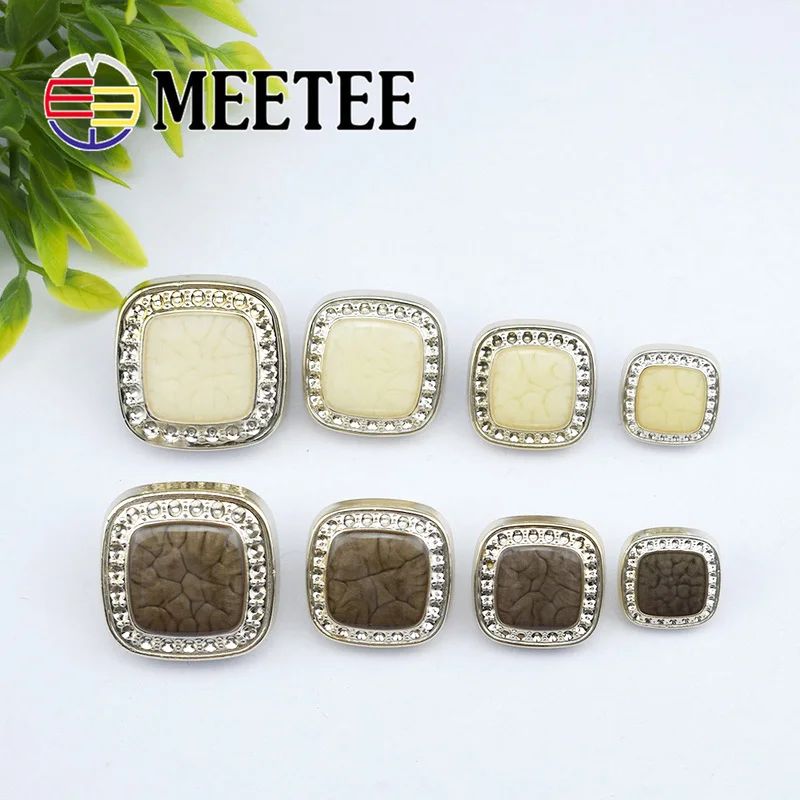 30 шт. Meetee 18-30 мм аксессуары для скрапбукинга квадратные полимерные пластиковые кнопки пальто хвостовик Пряжка для самостоятельного пошива одежды аксессуар C3-19