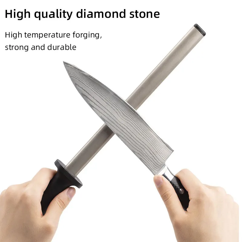 8 12 inch diamond steel stick rod knife sharpener grinding honing sharpening stone kitchen accessories gadgets tools bar musats free global shipping