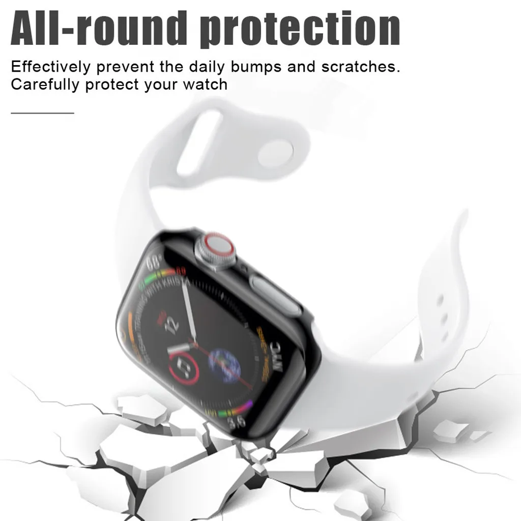 Ультратонкое покрытие чехлы Защитный бампер, чехол КРЫШКА ДЛЯ IWatch 5 40 мм 44 мм Смарт часы защитные аксессуары для Apple#912