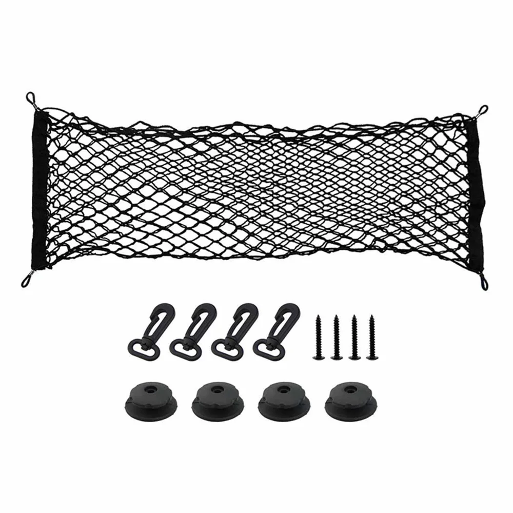 

Elastic Heavy Duty Car Trunk Net Elastic Nylon Rear Back Cargo Trunk Storage Organizer Luggage Net Holder
