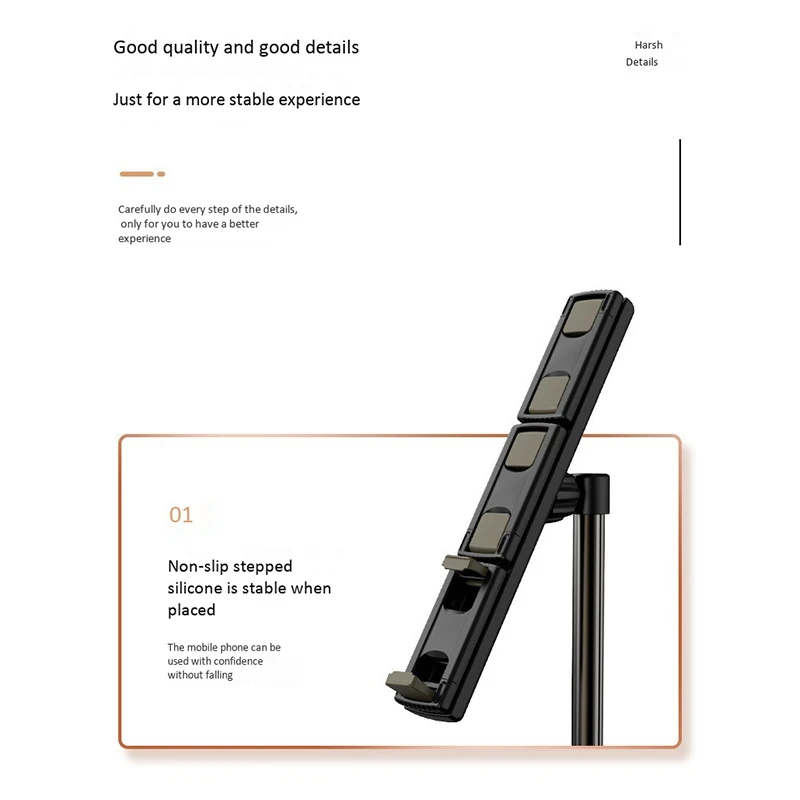 

Tablet/Phone Stand with 3 Clips Height Adjustable Phone Holder for iPad Mini Air/HUAWEI/Samsung and More Smartphones
