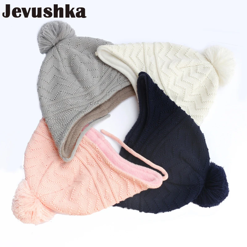 100% Cotton Winter Baby Pom Hat Girl and Boy Hats for Kids Beanie Newborn Photography Props HT19021 | Детская одежда и обувь