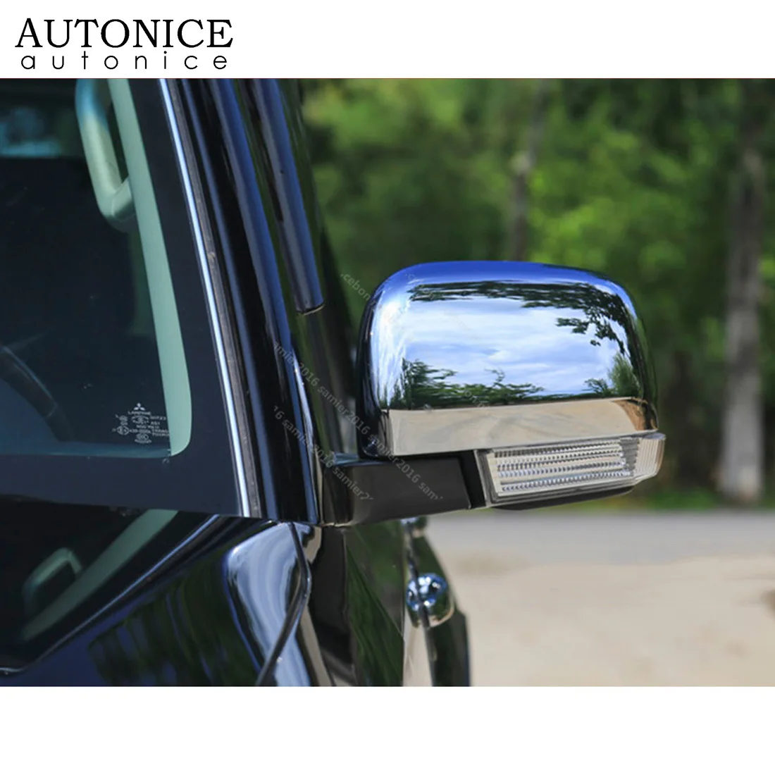 2 шт. хромированная накладка на боковое зеркало заднего вида для Mitsubishi Pajero V93/V97 2007