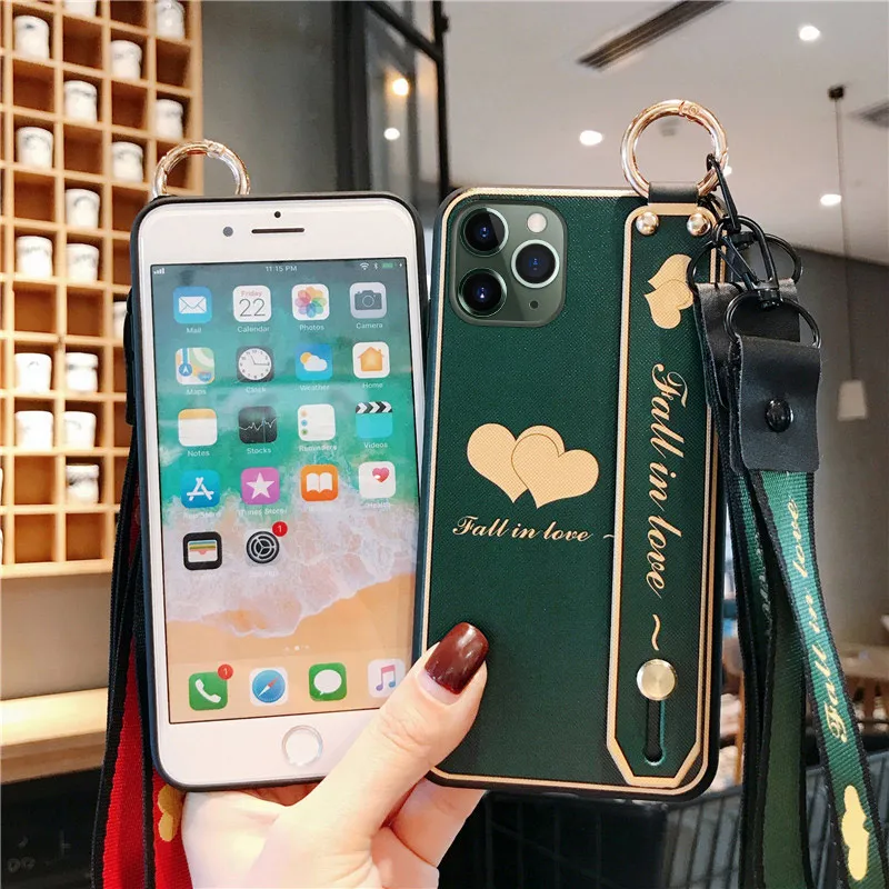 Модный чехол на шею с ремешком запястье для iphone 11 Pro Max 7 8 6s plus X Xs max XR SE