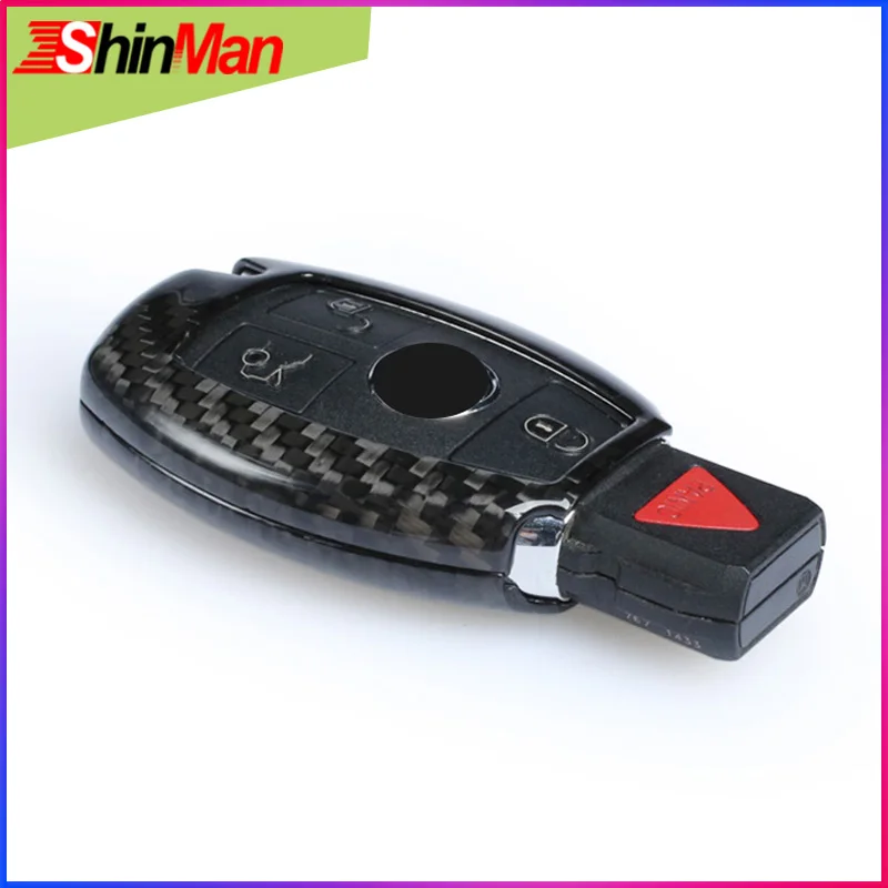 Чехол для автомобильных ключей ShinMan из углеродного волокна чехол Mercedes Benz w204 w205 w212