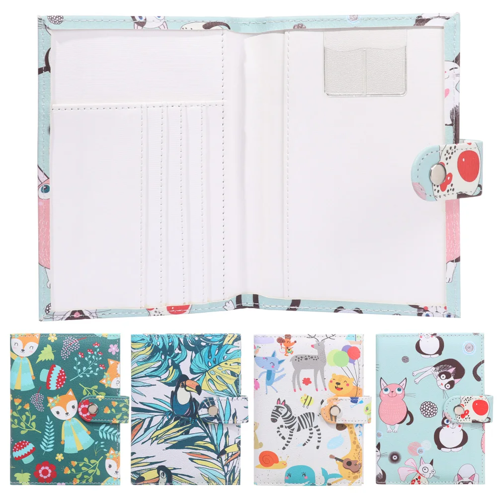 

Модная Обложка для паспорта в стиле ретро с изображением звездного неба и цветов, дорожный водонепроницаемый держатель для паспорта из иск...