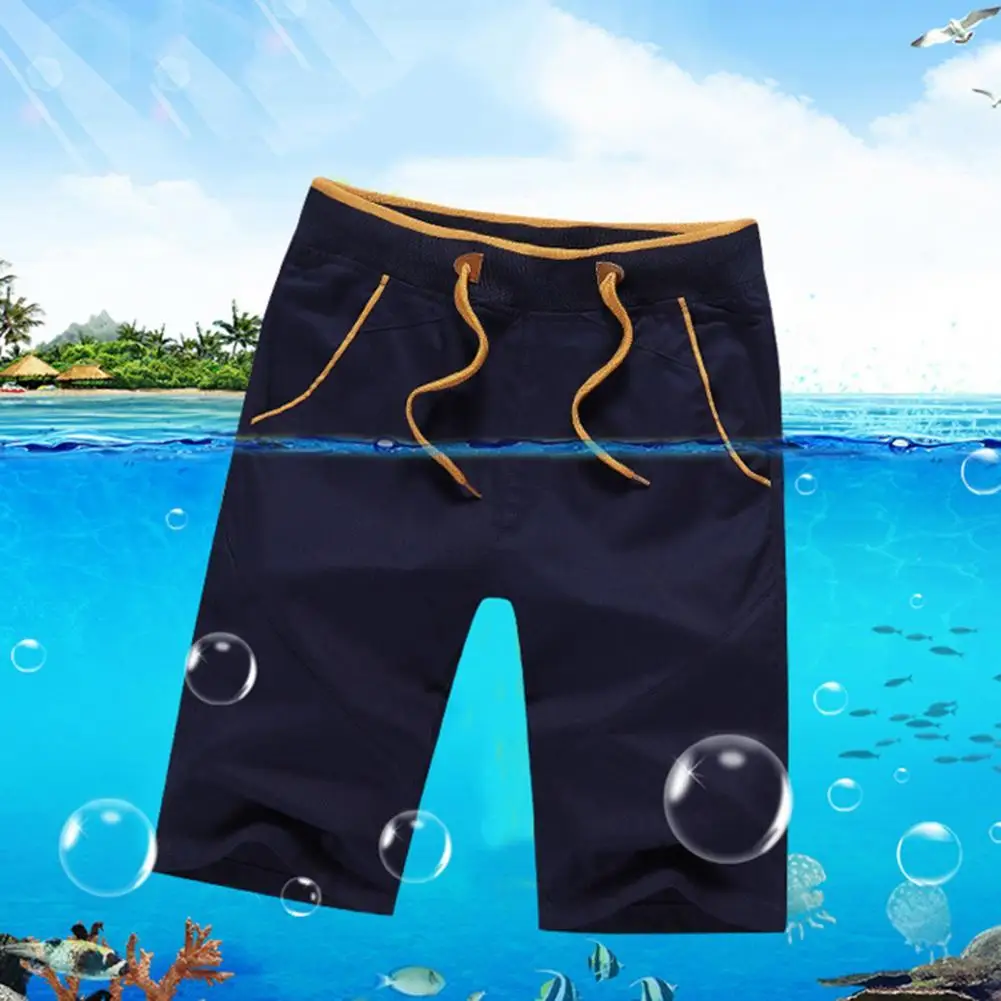 

Sports Shorts Knee Length Men Drawstring Multi Pockets Training Shorts Streetwear Summer Shorts Beach Gym Fitness Casual 2021