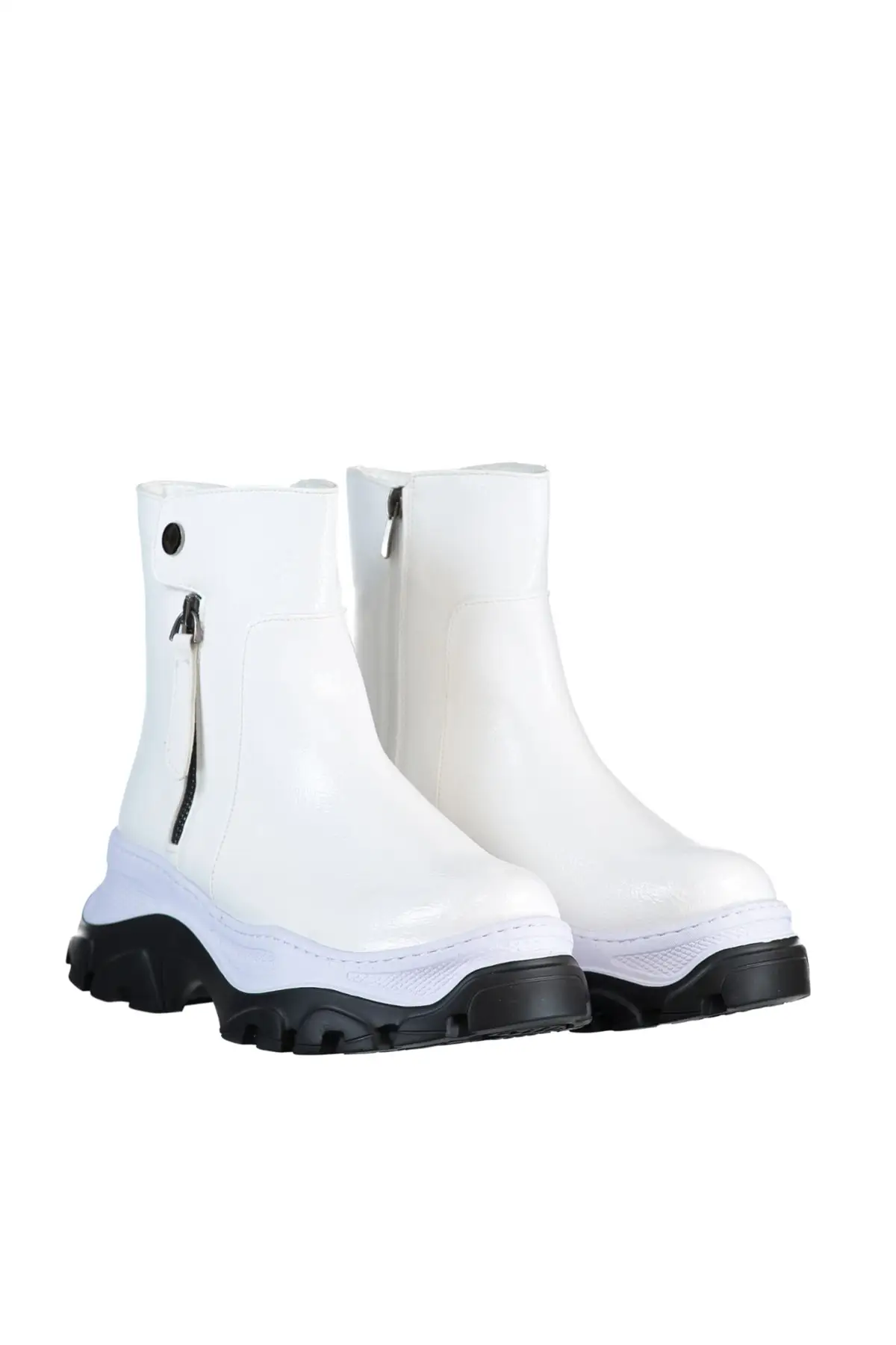SOHO Women Fashion Thicken Boots Autumn Winter Ladies Zipper Comfort Waterproof Shoes Female Patent Leather 13977 | Обувь