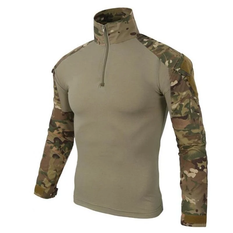 

2021 US Army Tactical Military Uniform Airsoft Camouflage Combat-Proven Shirts Rapid Assault Long Sleeve Shirt Battle Strike