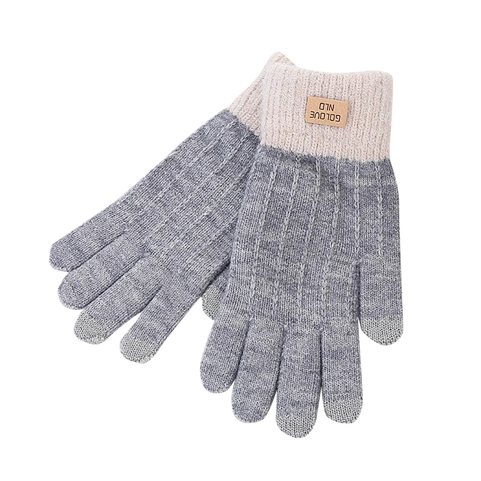

Plus Velvet Thicken Gloves Outdoor Knitting Wool Windproof Touchscreen Men Women Handschoenen Winter Guantes Winter Gym Gloves