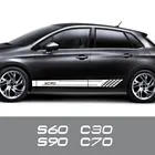 Наклейки на боковые полосы двери автомобиля, 2 шт., аксессуары для Volvo AWD C30 C70 S40 S60 S80 S90 T6 V40 V50 V60 V70 V90 XC40 XC60 XC70 XC90