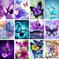 butterfly pattern 5d diy diamond painting full drill cross stitch kits art crystal embroidery mosaic pictures home decor gifts