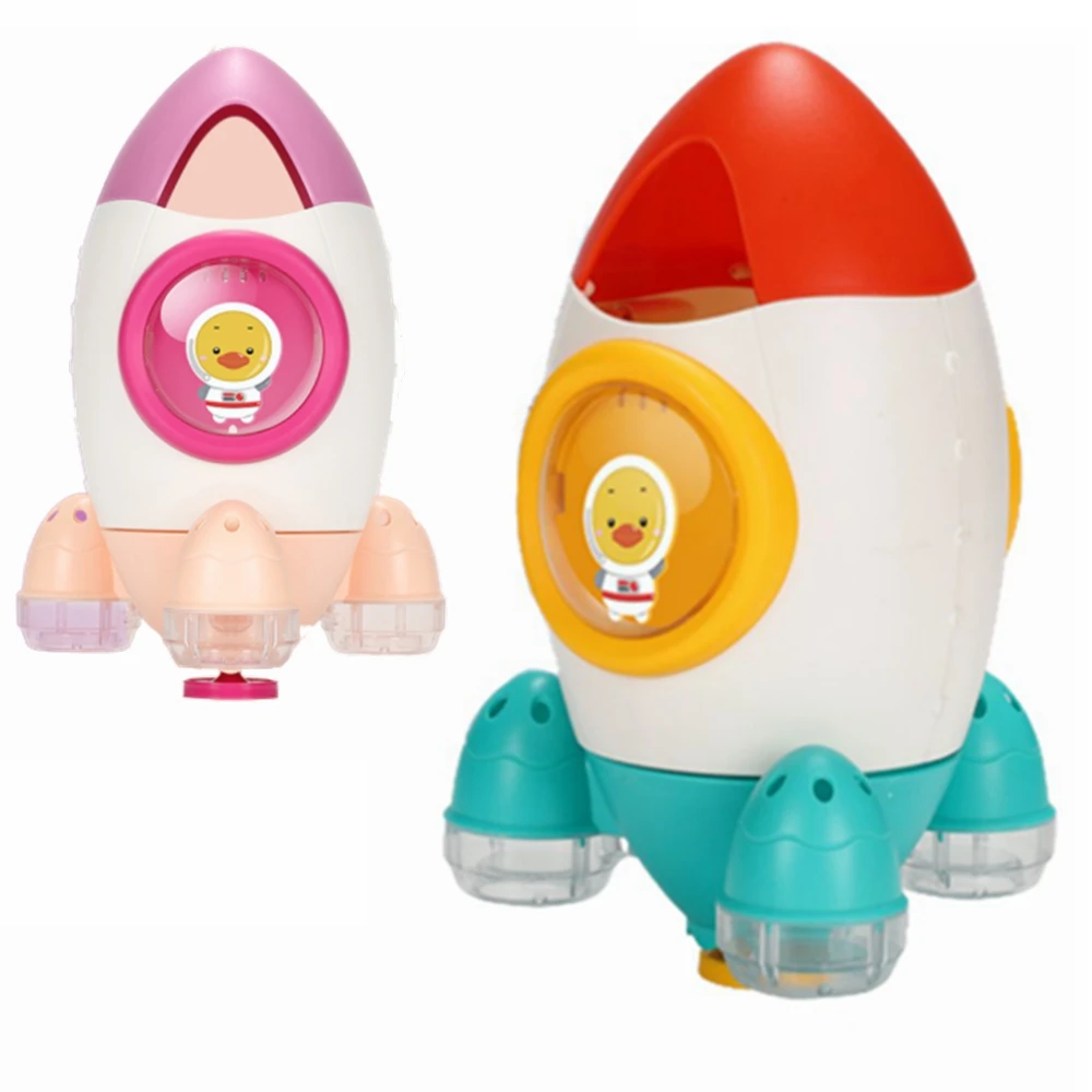 Игрушка для ванны Rocket вращающийся спрей мытья волос малышей полезный подарок
