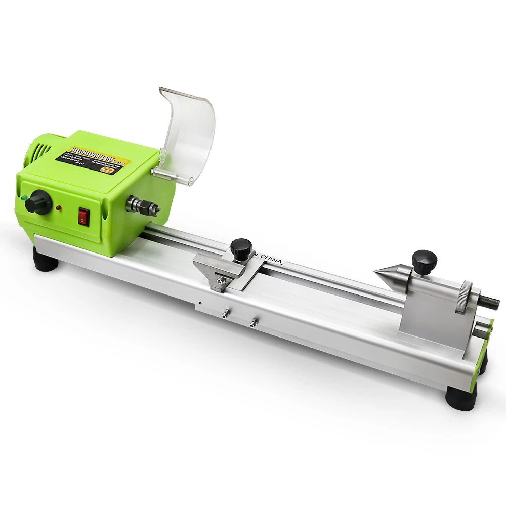 ALLSOME BG-3306 Variable Speed Mini Benchtop Wood Lathe MICRO Woodturning Grinding Polishing Beads Drill Rotary Tool Set |