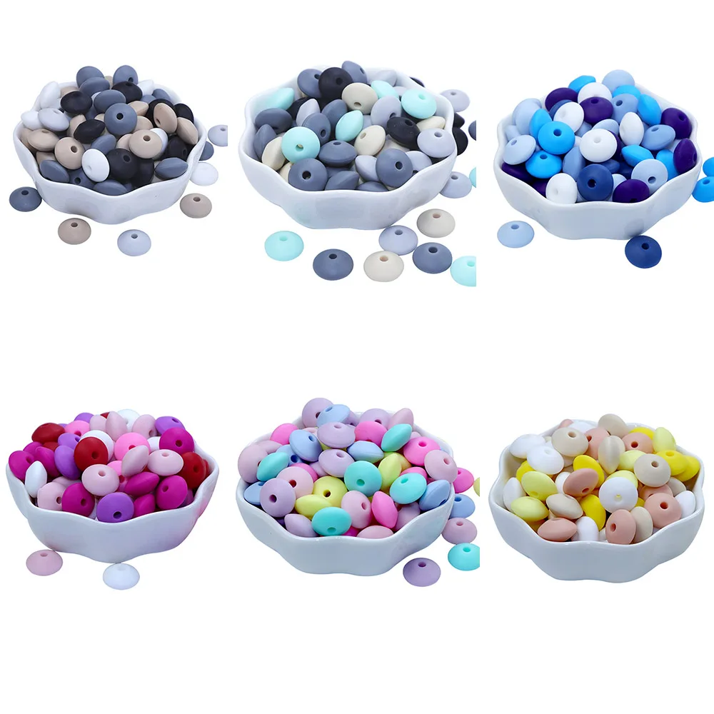 BOBO.BOX-Cuentas de silicona para chupete de beb&eacute;, cuentas de lentejas de 12MM DIY, cadena colgante, sin BPA, grado alimenticio, mordedor ecol&oacute;gico para beb&eacute;, 300 Uds.-4