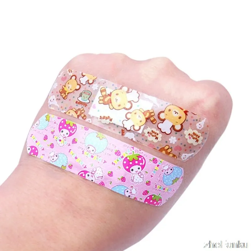

100pcs Cute Cartoon Patch Waterproof Wound Adhesive Bandages Dustproof Breathable First Band Aid Adhesive for Kids