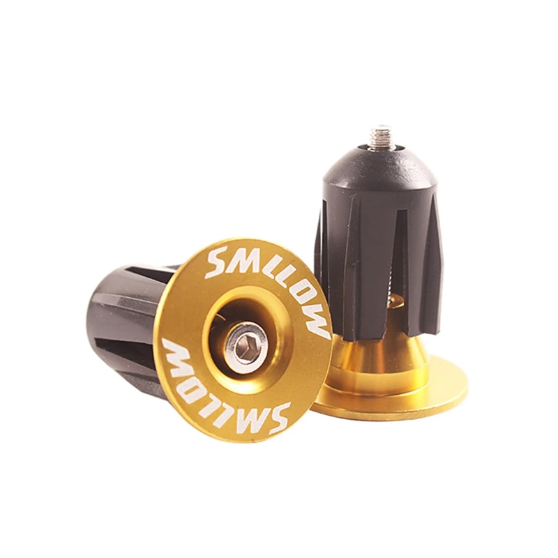 SMLLOW 4 шт. Велосипедная ручка Рулевой штырь Универсальные колпачки для горного, шоссейного и складного велосипеда, красный и золотой.