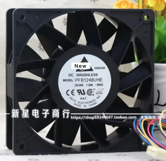 

ForDELTA PFB1248UHE 9D43 DC 48V 1.20A 120x120x38mm Server Cooling Fan