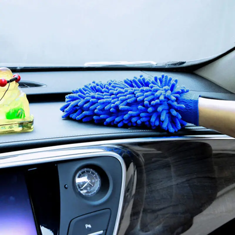 Перчатки для мытья автомобиля чистящее губчатое полотенце из ультратонкого